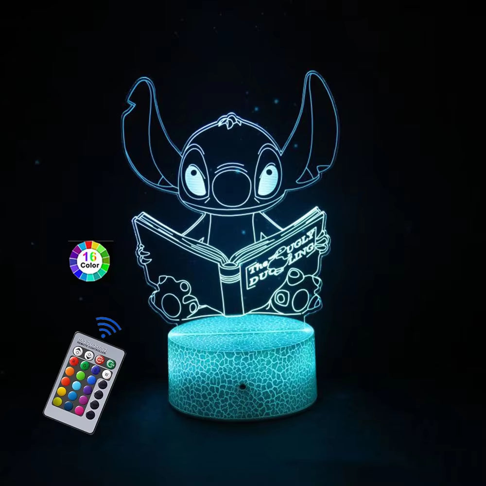 3D Night Light Lilo & Stitch with Remote Control and Smart Touch