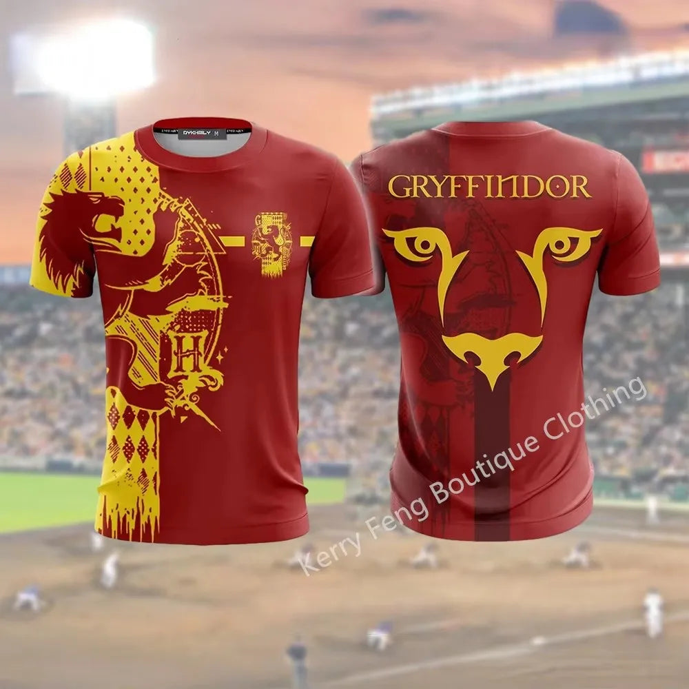 Harry Potter Quidditch Print Patterned Short Sleeved Shirt